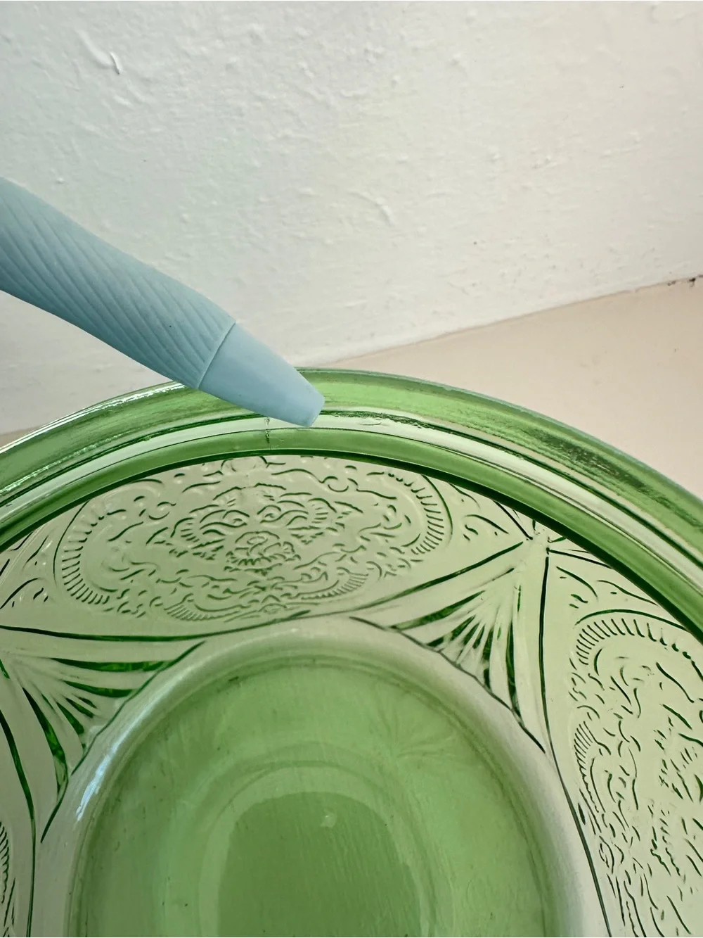 Vintage Hazel-Atlas Green Uranium Depression Glass 